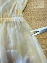 50s Pale Yellow Fluttery Chiffon Dress