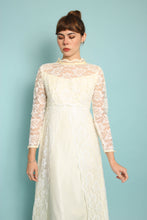 60s Lace Wedding Gown With Cape Train