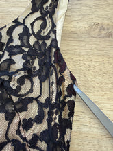 60s Black Illusion Lace Cocktail Dress