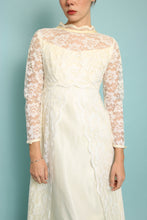 60s Lace Wedding Gown With Cape Train