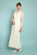 60s Lace Wedding Gown With Cape Train