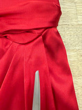 00s Red Strapless Sweetheart Cocktail Dress