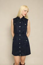 70s Butte Knit Blue Mod Mini Dress