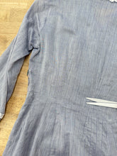 40s Gray Pinstriped Day Dress