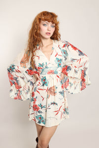 70s Angel Sleeve Butterfly Dress