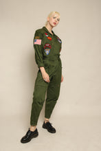70s Chemin De Fer Patchwork Military Flight Suit