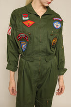 70s Chemin De Fer Patchwork Military Flight Suit