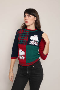 90s Scottie Dog Sweater