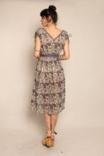 70s Purple Paisley Gauze Dress