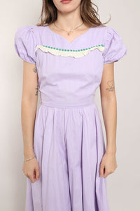 40s Purple Barn Dance Dress