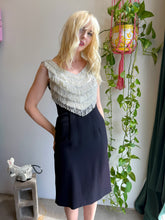 50s Silver Fringe Cocktail Dress