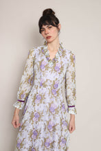 70s Lavender Floral Dress