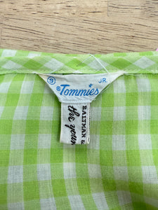 70s Gingham Wide Leg Jumpsuit