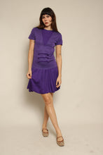 1960s Purple Drop Waist Mod Dress