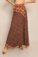 70s Block Print Wrap Skirt