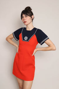70s Sailor Mini Dress