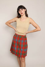 80s Plaid Fringe Skirt