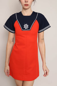 70s Sailor Mini Dress