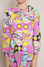 60s Psychedelic Print Dress