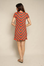 1960s Sue Brett Bold Chevron Striped Mod Shift Dress