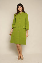 1960s Sebastian Avocado Green Knit Jacket With Large Buttons