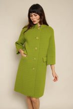 1960s Sebastian Avocado Green Knit Jacket With Large Buttons