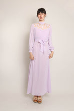 80s Victorian Chiffon Dress