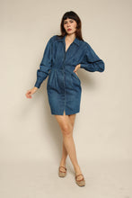 1990s Donna Karan Blue Jean Mini Dress