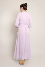 80s Victorian Chiffon Dress