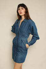 1990s Donna Karan Blue Jean Mini Dress
