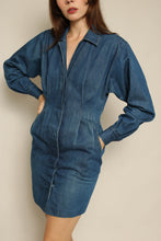 1990s Donna Karan Blue Jean Mini Dress