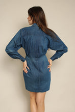 1990s Donna Karan Blue Jean Mini Dress