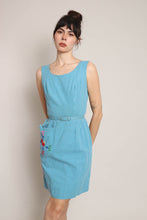 60s Rooster & Compass Rose Dress