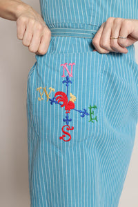 60s Rooster & Compass Rose Dress