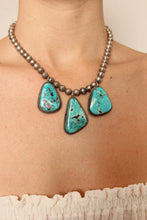 70s Turquoise Sterling Silver Necklace