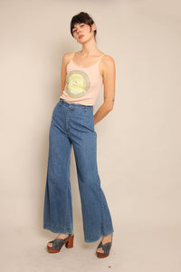 70s Wide Leg Bell Bottoms