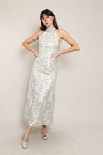 60s Silver Brocade Dress