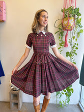 50s Plaid Dress With Collar
