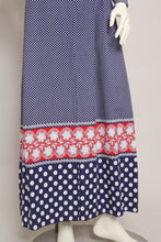 70s Border Print Dress