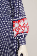 70s Border Print Dress