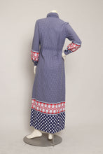 70s Border Print Dress