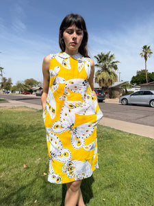 60s Butterfly Print Dress
