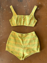 60s Plaid Bikini Swimsuit Set