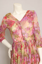 60s Abstract Floral Dress