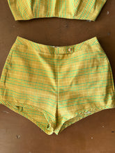 60s Plaid Bikini Swimsuit Set