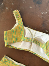 60s Plaid Bikini Swimsuit Set