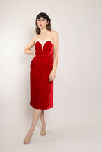 50s Velvet Plunge Dress
