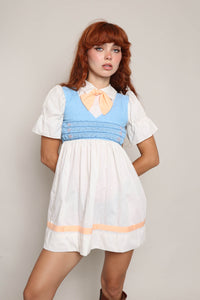 70s Ascot Tie Mini Dress
