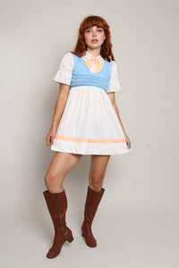 70s Ascot Tie Mini Dress