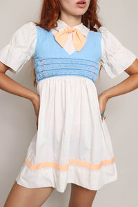 70s Ascot Tie Mini Dress
